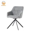 เก้าอี้ทานอาหาร เบาะผ้า ขาเคลือบสี DC-7207
