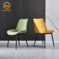 เก้าอี้ทานอาหาร เบาะผ้าและพนักพิง ขาเคลือบสีฝุ่น DC-7308