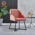 เก้าอี้ทานอาหาร เบาะผ้าและพนักพิง ขาเคลือบสีฝุ่น DC-7305