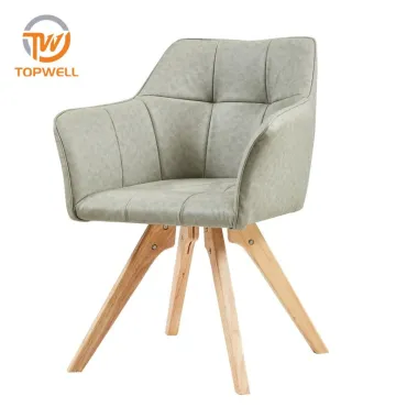 Dining Chair PU seat and back Beech wood legs DC-7680