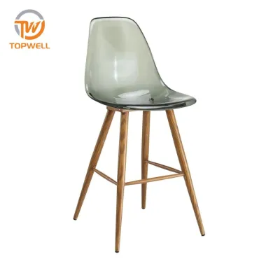 Plastic Chair Tranparent Seat Heat transfer leg DC-6073TPB