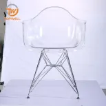 เก้าอี้พลาสติกที่นั่ง tranparent leg leg dc-6083p