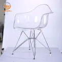 เก้าอี้พลาสติกที่นั่ง tranparent leg leg dc-6083p