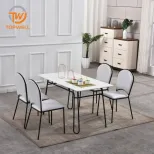 Esstisch MDF mit lackiertem Pulverbeschichtungsbein DT-2331