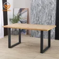 โต๊ะทานอาหาร MDF ทับกระดาษติด ขาเคลือบ Powder DT-2438