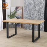 โต๊ะทานอาหาร MDF ทับกระดาษติด ขาเคลือบ Powder DT-2438