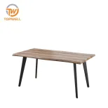 Esstisch aus MDF mit pulverbeschichteten Beinen aus Stabpapier DT-2437