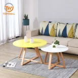 Couchtisch aus MDF mit lackierten Buchenholzbeinen CT-320