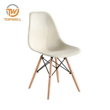 Plastic Chair PP Seat Beech wood leg DC-6071