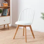 Plastic Chair PP seat Beech wood leg DC-6801