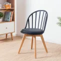 Plastic Chair PP seat Beech wood leg DC-6801