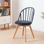 Plastic Chair PP seat Beech wood leg DC-6801