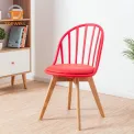 Plastic Chair PP seat Beech wood leg DC-6801