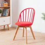 Plastic Chair PP seat Beech wood leg DC-6801