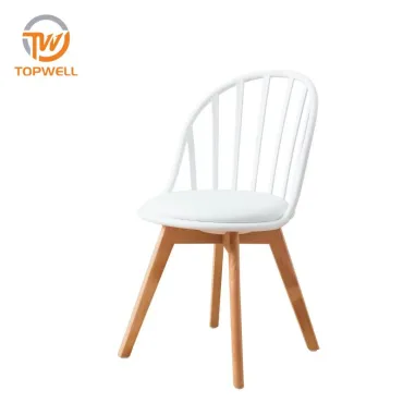Plastic Chair PP seat Beech wood leg DC-6801