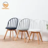 Plastic Chair PP seat Beech wood leg DC-6801