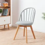 Plastic Chair PP seat Beech wood leg DC-6801