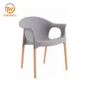 Plastic Chair PP+ wood DC-6500