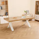 โต๊ะทานอาหาร MDF ติดกระดาษ Power Coating ขาเหล็ก DT-2536