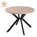 โต๊ะทานอาหาร ท็อปและขาเมลามีน ขากลางเหล็ก DT-2514