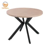 โต๊ะทานอาหาร ท็อปและขาเมลามีน ขากลางเหล็ก DT-2514