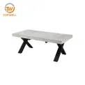โต๊ะทานอาหาร MDF ติดกระดาษ Power Coating ขาเหล็ก DT-2536