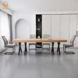 โต๊ะทานอาหาร MDF ติดกระดาษ Power Coating ขาเหล็ก DT-2536