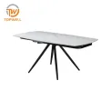 โต๊ะทานอาหาร Ceramic 12mm Top และขาเคลือบสีฝุ่น DT-2504