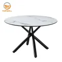 Esstisch MDF mit Holzfurnierplatte und pulverbeschichtetem Bein DT-2439Y