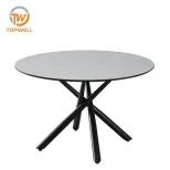 Esstisch MDF mit Holzfurnierplatte und pulverbeschichtetem Bein DT-2439Y