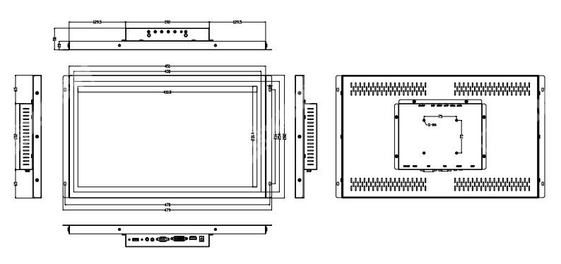 18.5 Inch Touch Screen Display Projected Capacitive touch Monitor