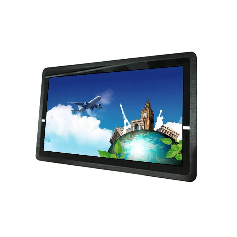 15.6 Coloj 1366X768 Panela Monto IP65 Antaŭa Industria Tuŝa Monitora Ekrano