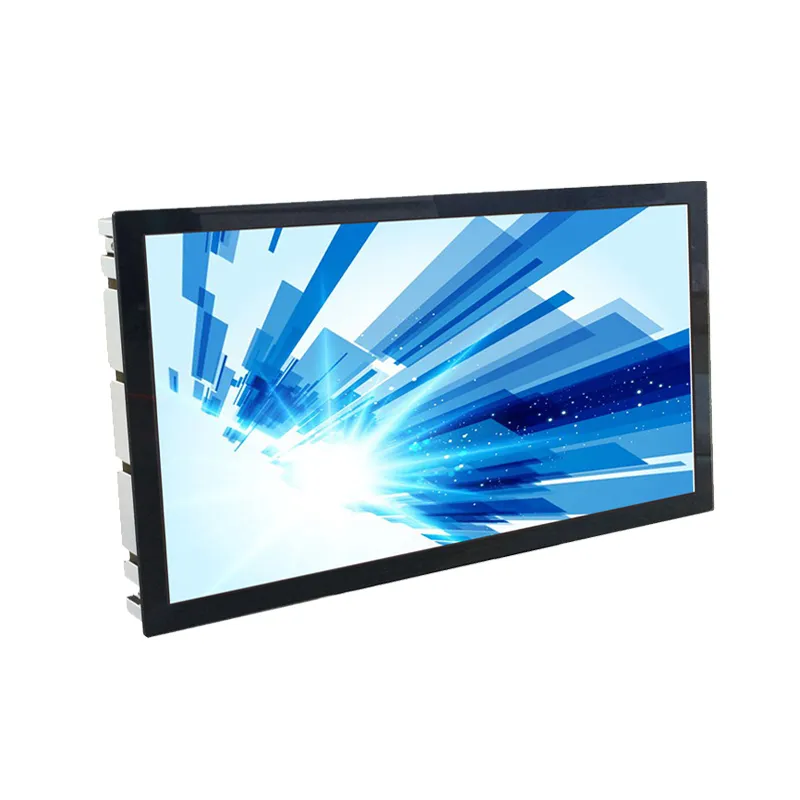 21 Coloj Projektita Kapacita Tuŝa Monitoro 12V DC-Enigo kun Ciferecaj DVI RGB-Enigaĵoj