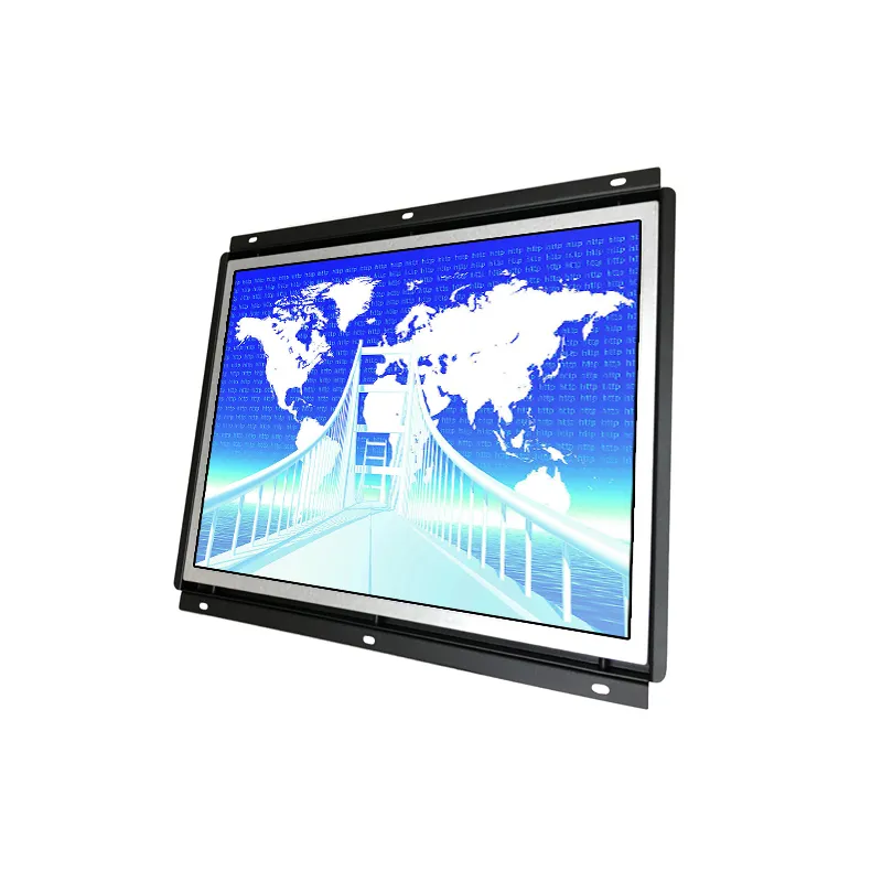 1024×768 12V 15 inch Sunlight Readable lcd monitor  -20 to 70 temperature