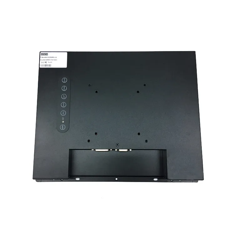 Akvorezista IP65 Antaŭa IP65 Tuŝekrana Monitoro 12.1 Coloj 1024X768 Kapacita Panela Monto