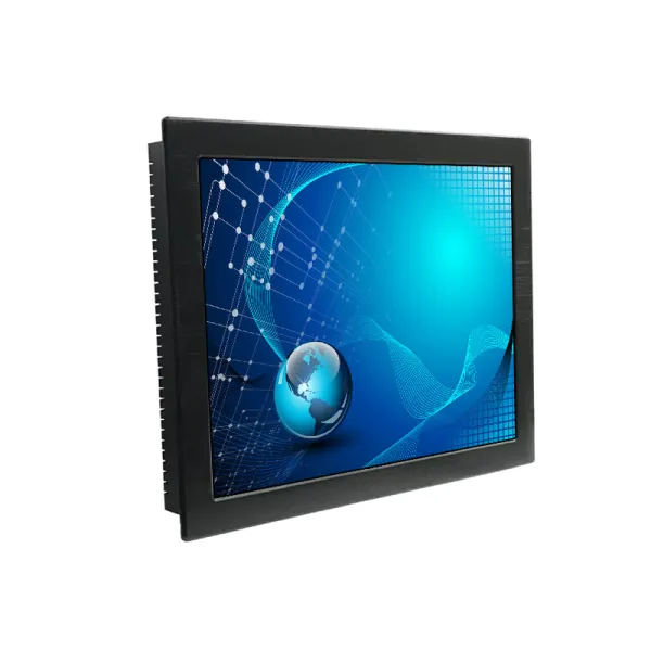 IP65 HD 20 Cola LCD Ekrana Monitoro Alta Brileco kun Protekta Vitro