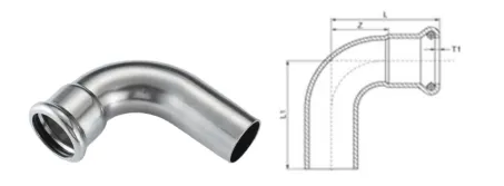 Stainless Steel 90° Plain End Elbow