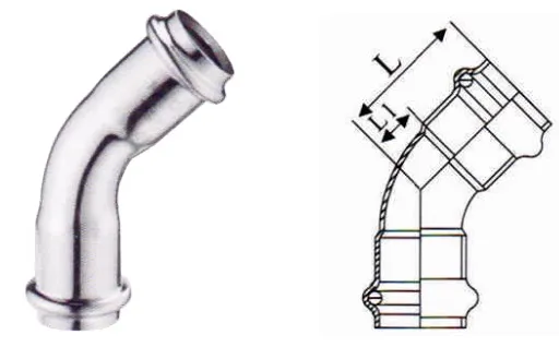 Stainless Steel 45° Elbow JIS