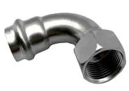 Stainless Steel 90° Female Elbow V Profile