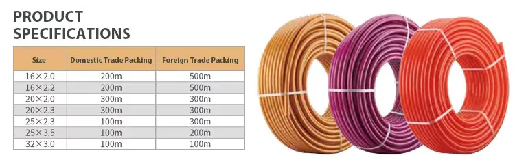 Pex Color Code Pex-Al-Pex Multiple Pipes Floor Heating Pipes