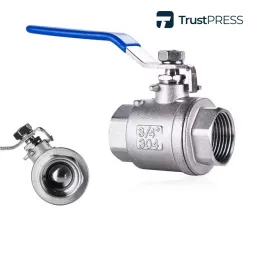 2PC Stainless Steel Ball Valve - BSP & NPT - TrustPRESS®