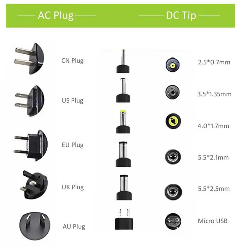 Izmjenjivi utikač električni adapter-60W serija