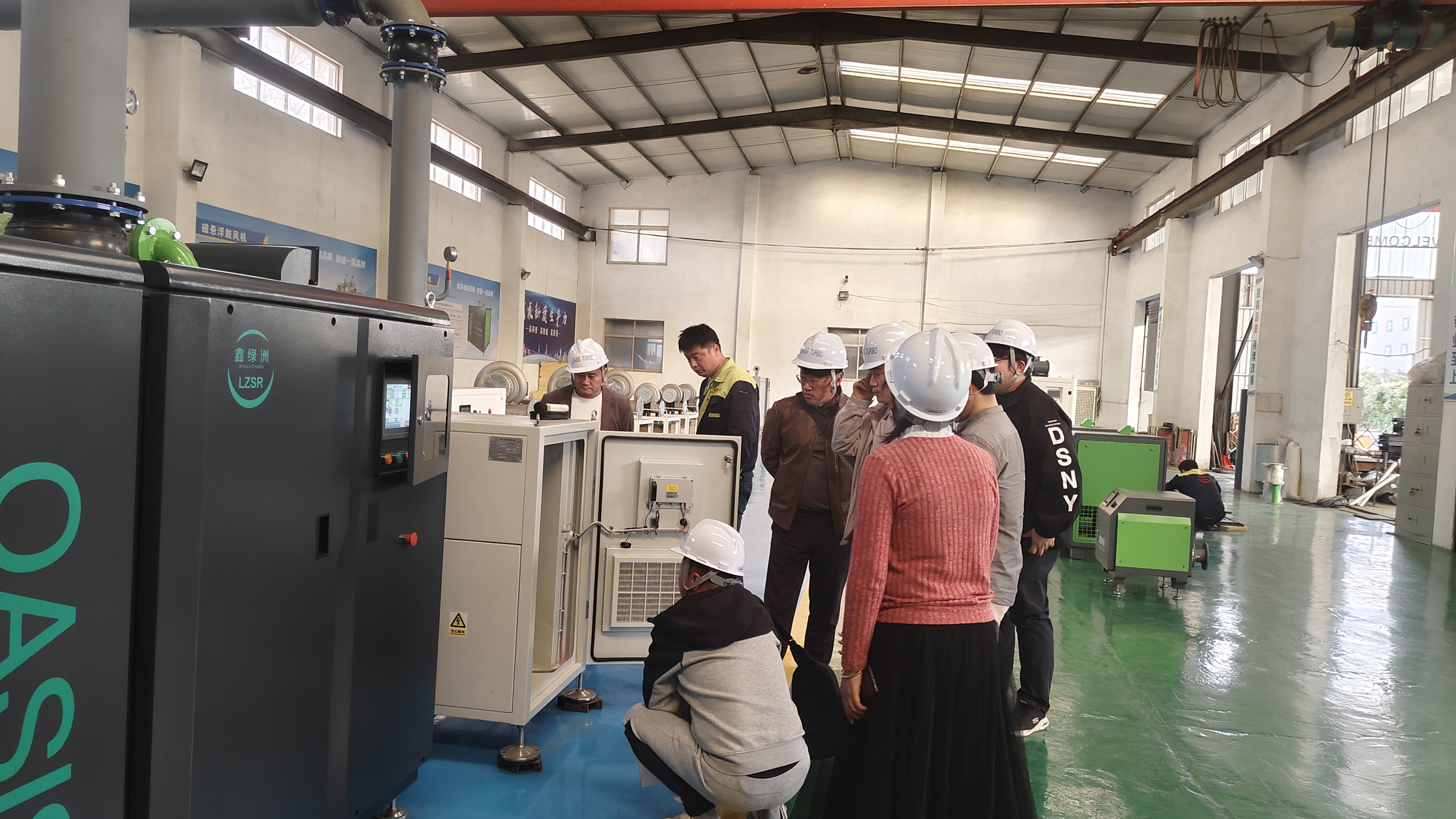 South Korean customers come to Chinese factories to inspect turbo air blower