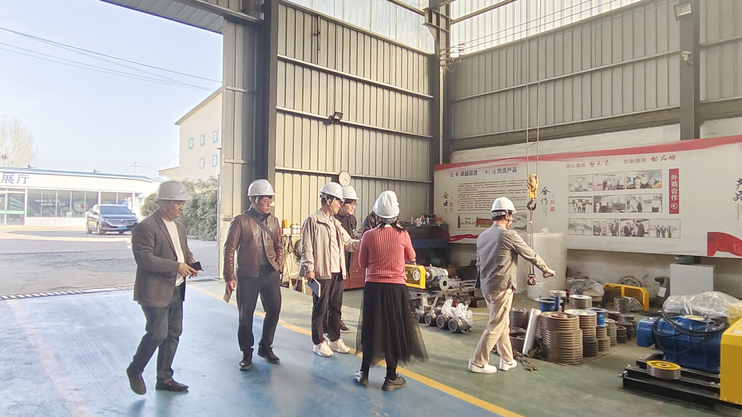 South Korean customers come to Chinese factories to inspect turbo air blower
