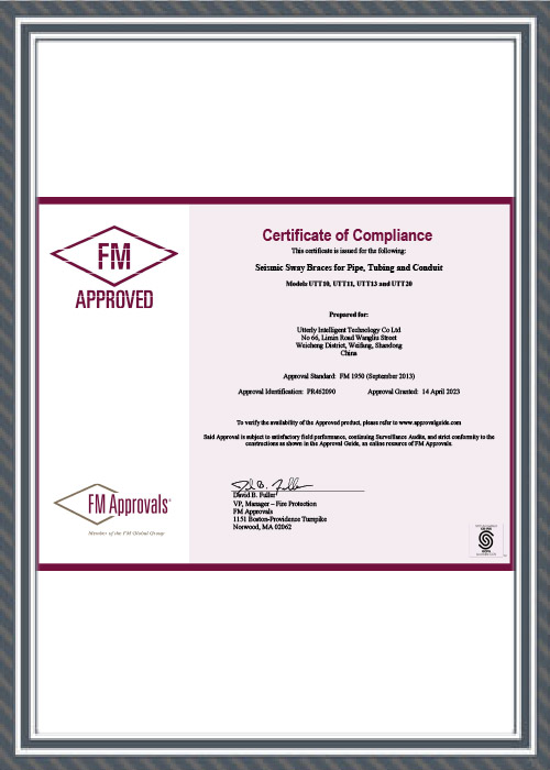 UTTERLY Pipe Clamp and Hanger With FM UL