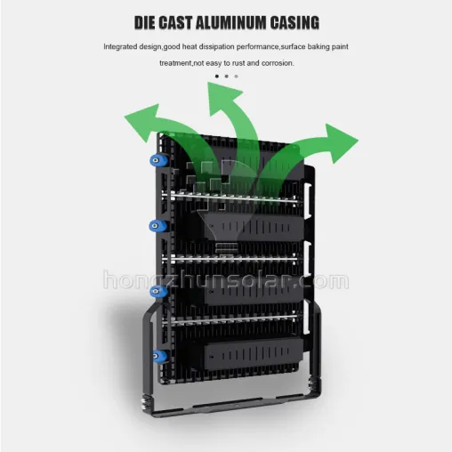 Hongzhun étanche IP66 entrepôt extérieur stade lumière aluminium 200w 300w 400w 500w 600w 1000w 1200w AC Led projecteur