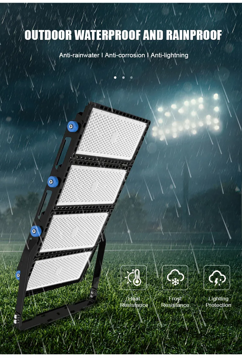 Hongzhun étanche IP66 entrepôt extérieur stade lumière aluminium 200w 300w 400w 500w 600w 1000w 1200w AC Led projecteur