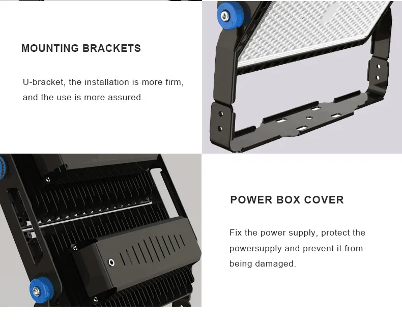 Hongzhun étanche IP66 entrepôt extérieur stade lumière aluminium 200w 300w 400w 500w 600w 1000w 1200w AC Led projecteur