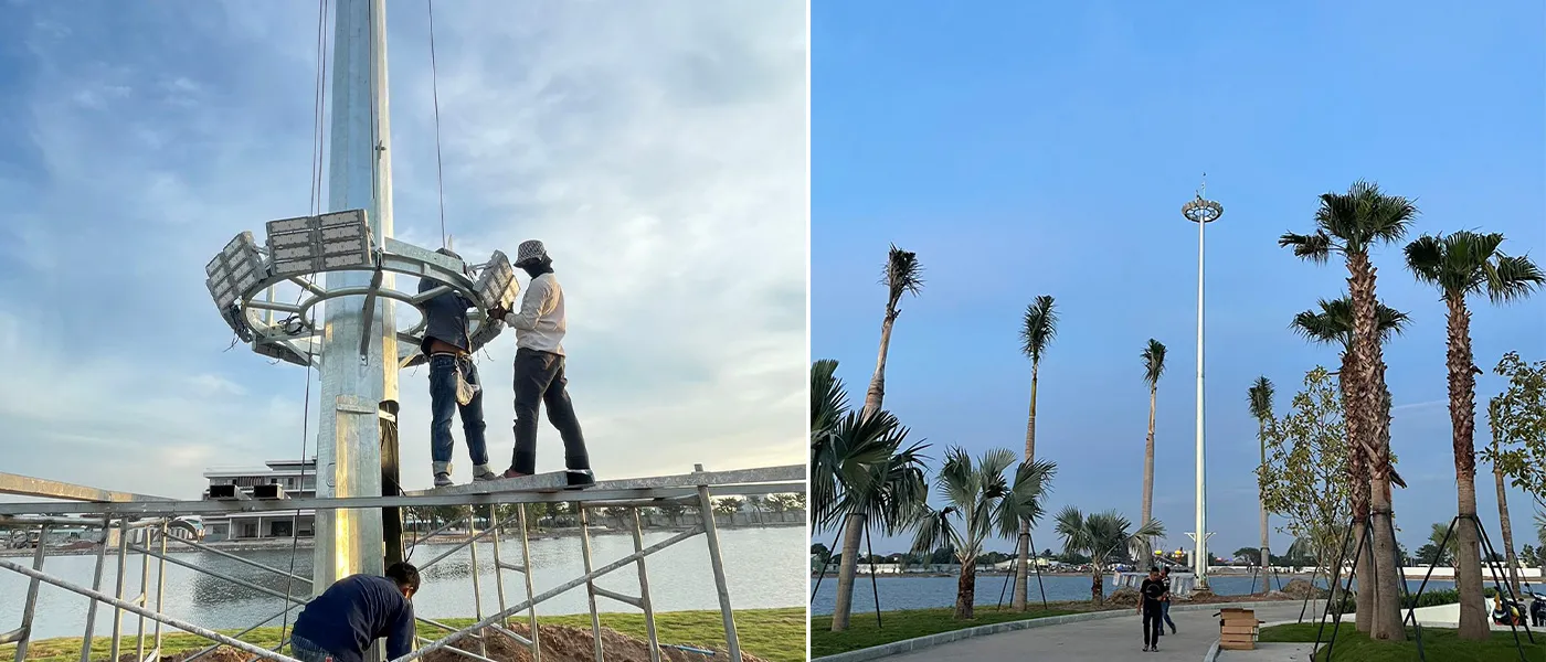 400W LED Tunnel Flood Light sur la route commerciale balnéaire au Cambodge