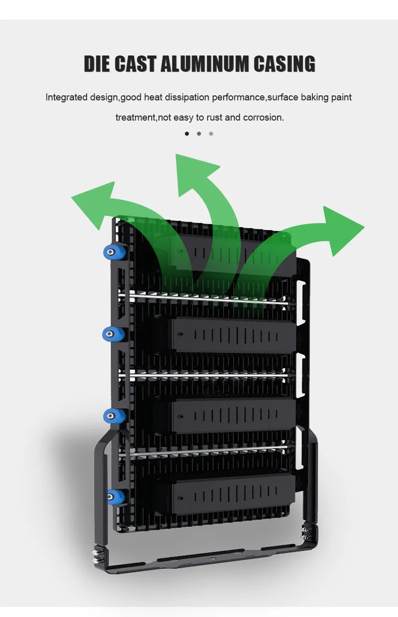 Hongzhun étanche IP66 entrepôt extérieur stade lumière aluminium 200w 300w 400w 500w 600w 1000w 1200w AC Led projecteur